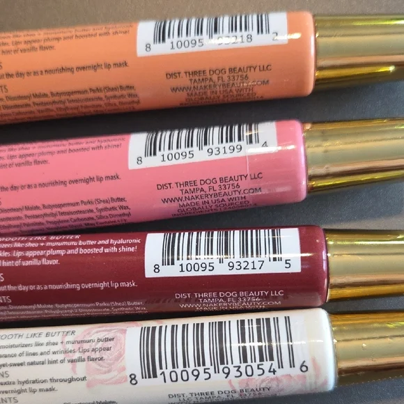 Nakery Lip Treatment Set - Birthday Suit, First Bloom, Peach Bellini - Picture 3 of 4